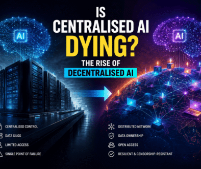 Is Centralised AI Dying? Illustration of decentralised AI networks and distributed artificial intelligence